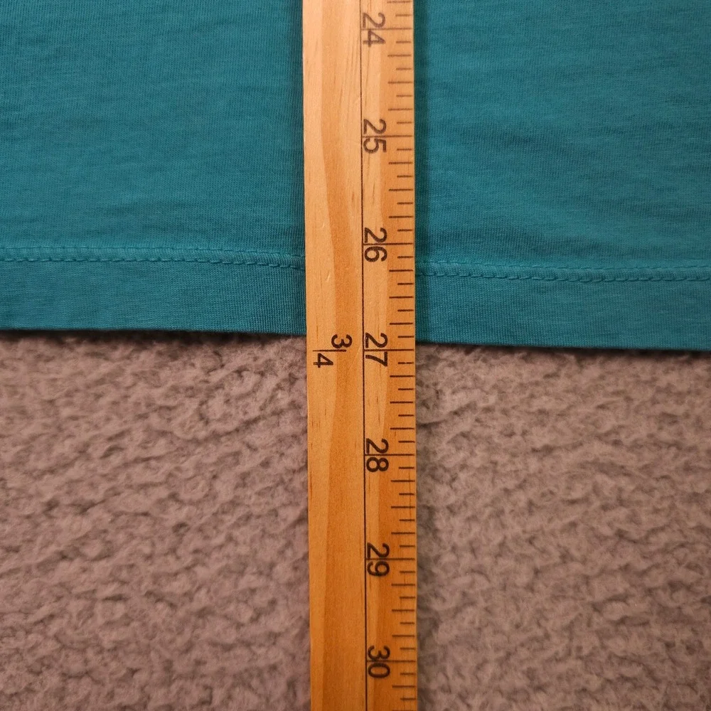 J Crew Long Sleeve T-Shirt Mens Medium Teal Washed Cotton Crew Neck Long Sleeve